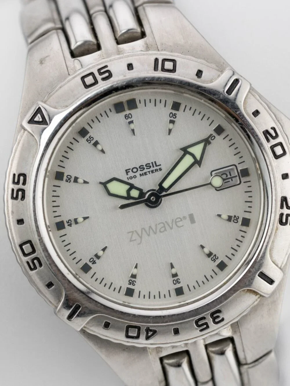 FOSSIL PR-5199 Dive Style Bezel Quartz Analog Men's Watch Fresh Battery